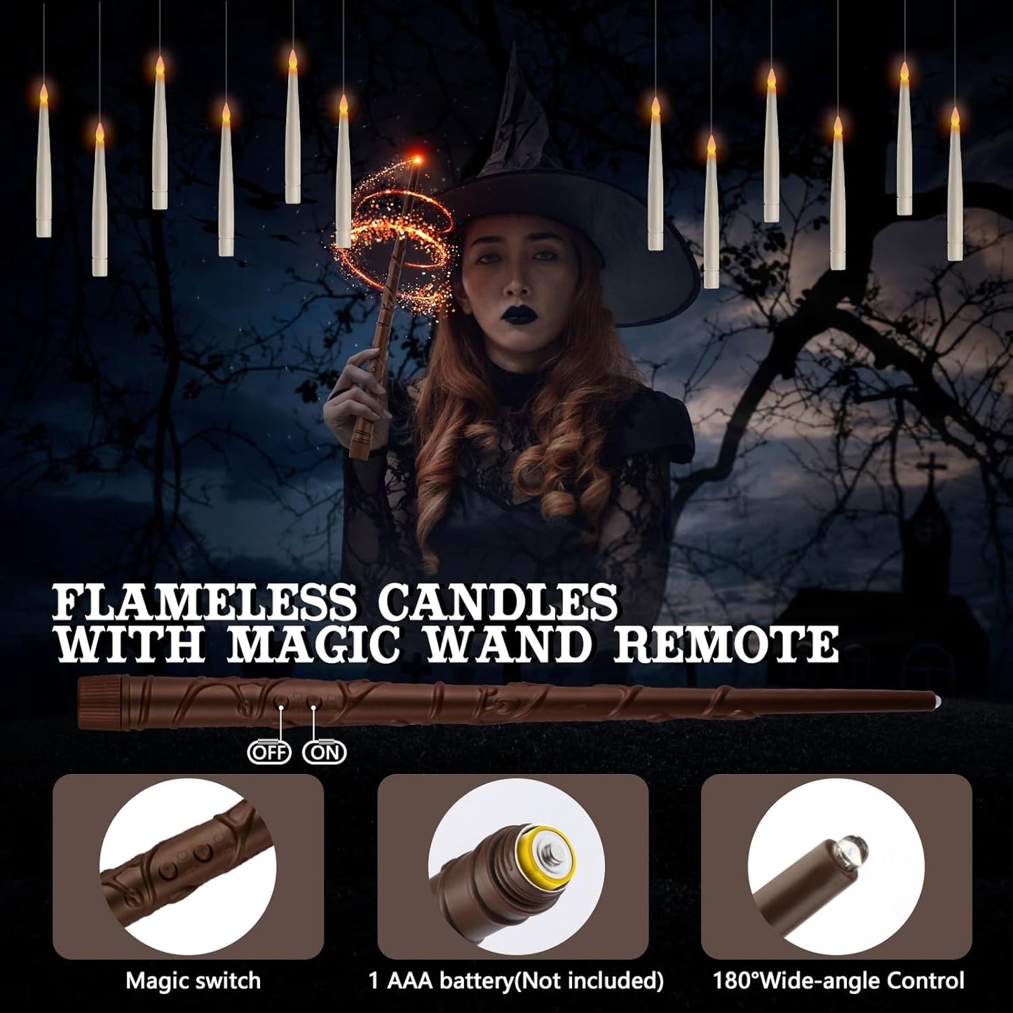 MAGIC™ Floating Candles With Wand