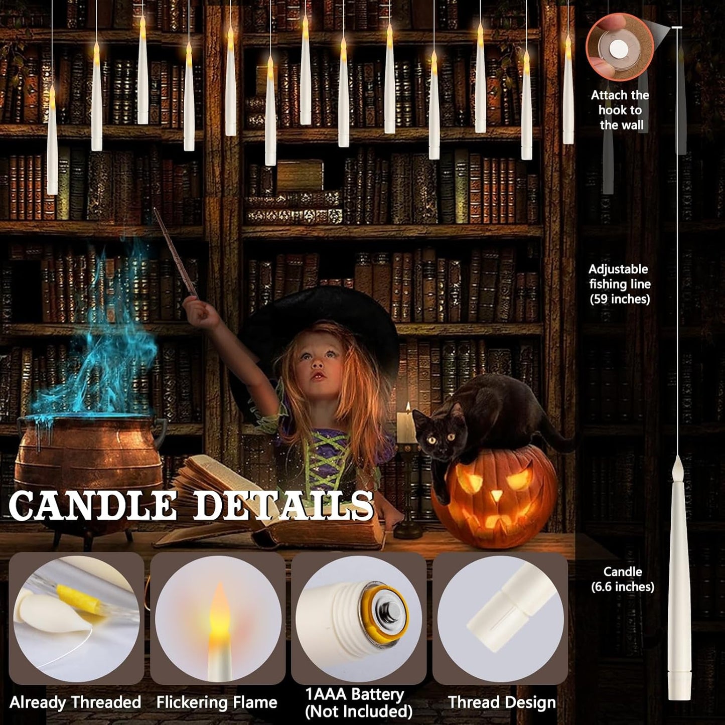 MAGIC™ Floating Candles With Wand