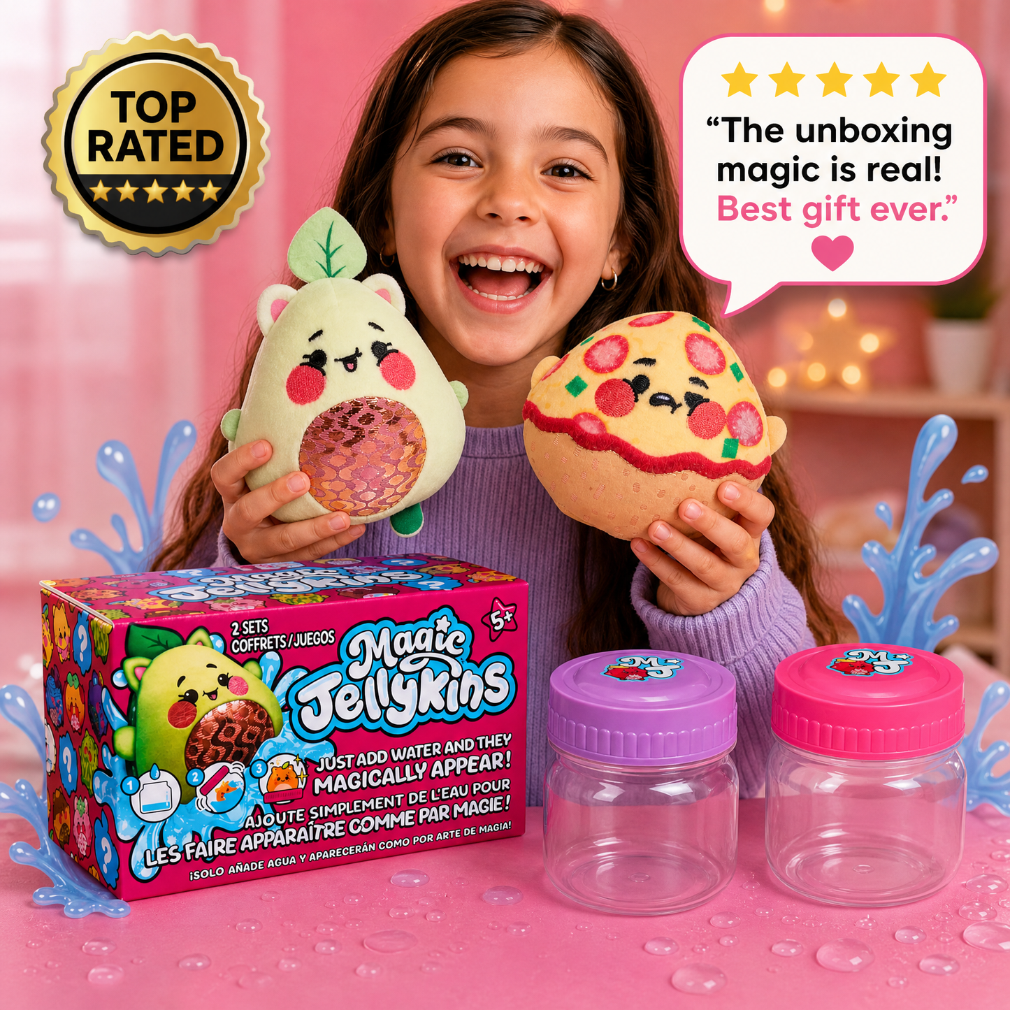 Magic Jellykins™ - Surprise Water-Reveal Squishy Plush Characters